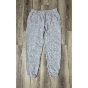 Under Armour Gray Fleece Lined Sweatpants Jogger Mens Size Large Drawstring
